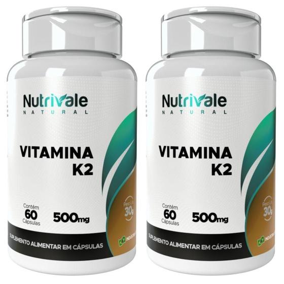 Imagem de Kit 2X Vitamina K2 Mk-7 60 Cápsulas - Nutrivale