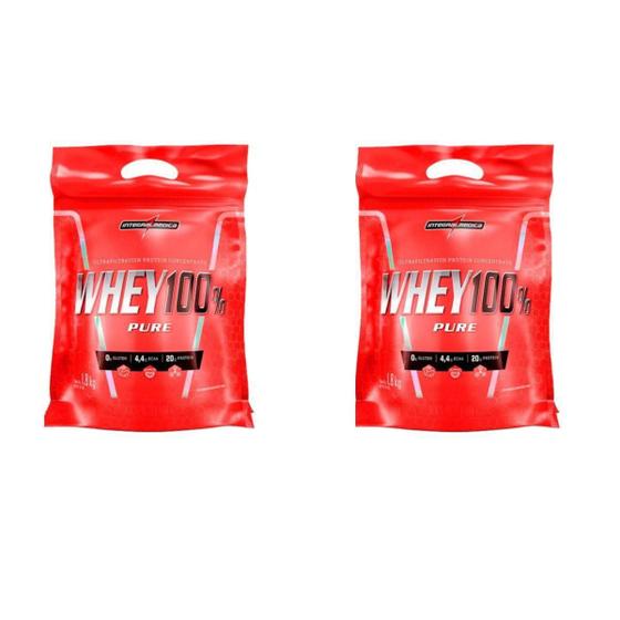 Imagem de Kit 2X Whey 100% 900G Sabor Morango E Chocolate