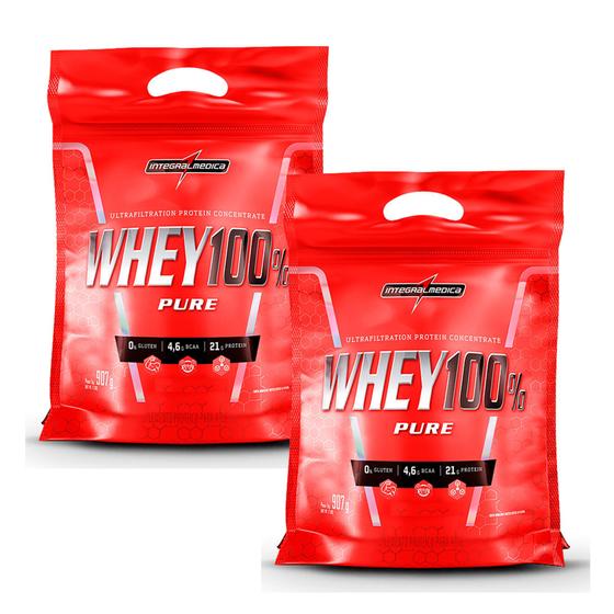 Imagem de Kit 2x Whey 100% Pure 907gr Refil - Integralmedica