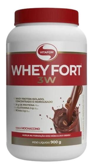 Imagem de Kit 2X: Whey Fort 3W Mochaccino Vitafor 900G