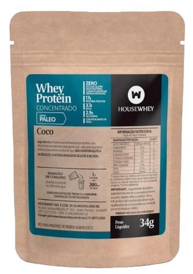 Imagem de Kit 2X: Whey Protein Concentrado Coco Sachê Housewhey 34G