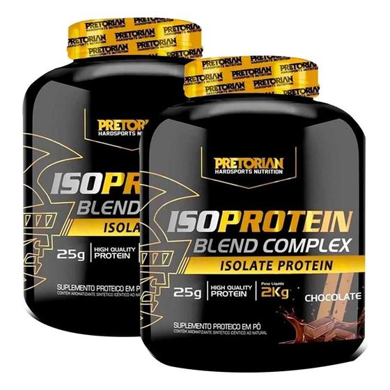 Kit 2x Whey Protein Iso Protein Blend 2Kg - Pretorian Menor preço em Kit 2x Whey Protein Iso Protein Blend 2Kg - Pretorian
