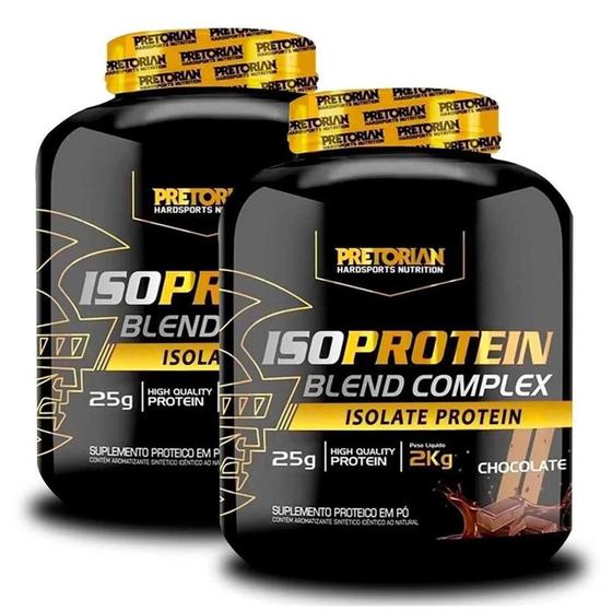 Kit 2x Whey Protein Isolado Iso Blend Complex 2Kg Pretorian Whey