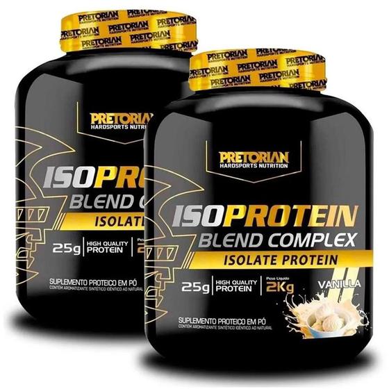 Kit 2x Whey Protein Isolado Iso Blend Complex 2Kg Pretorian Whey