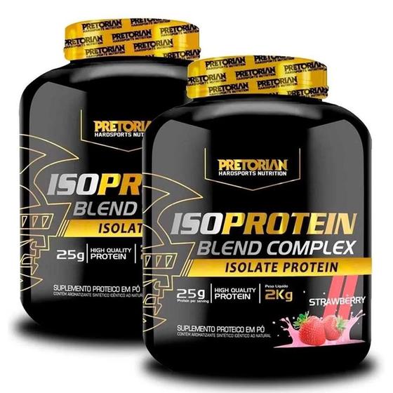 Kit 2x Whey Protein Isolado Iso Blend Complex 2Kg Pretorian Whey