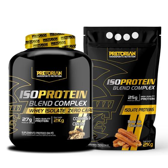 Kit 2x Whey Protein Isolado Iso Blend Complex 2Kg Pretorian Whey