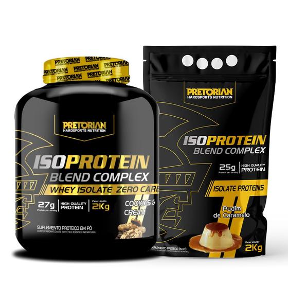 Kit 2x Whey Protein Isolado Iso Blend Complex 2Kg Pretorian Whey