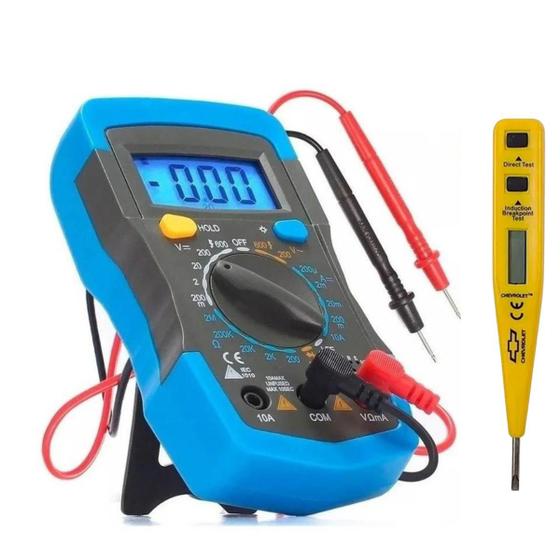 Kit 2x1 Multímetro MD-180L Profissional digital com 3 ½ dígitos painel Iluminado + Chave de Teste Digital de Corrente Di Menor preço em Kit 2x1 Multímetro MD-180L Profissional digital com 3 ½ dígitos painel Iluminado + Chave de Teste Digital de Corrente Di