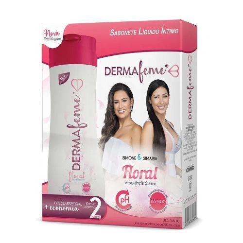 Kit 2x200mL Dermafeme Floral Sabonete Líquido Íntimo - cimed - Sabonete ...