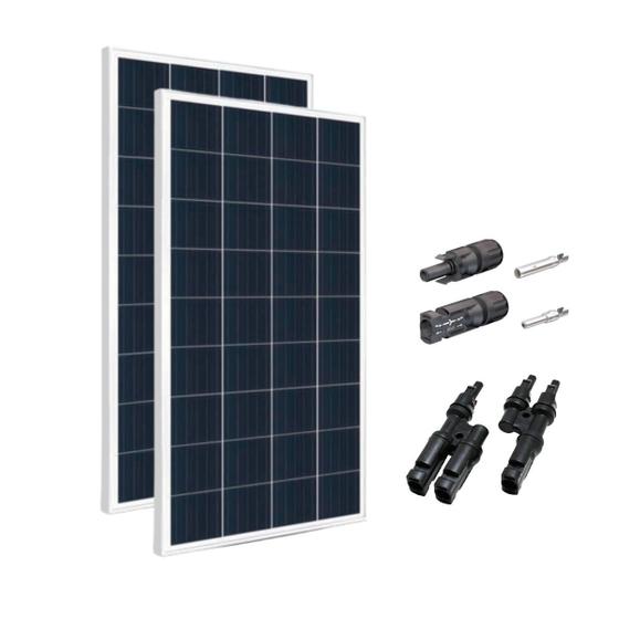 Imagem de Kit 2xpainel Placa Energia Solar 155w Conectores MC4 e MC4 Y