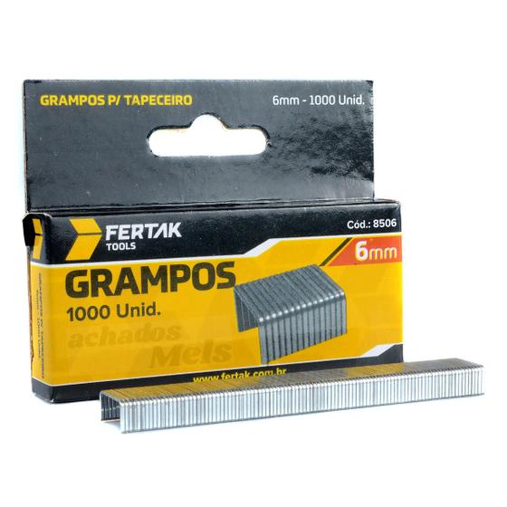 Imagem de Kit 3.000 Grampos de Grampeador Tapeceiro 6mm 8mm 10mm 12mm 14mm Profissional Fertak