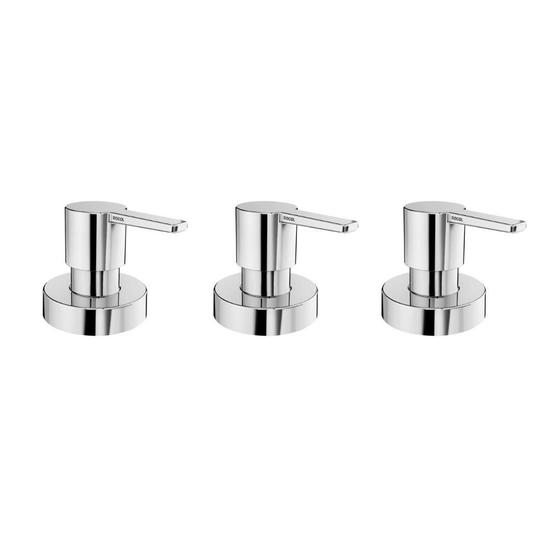 Kit 3 Acabamentos Para Registro De Chuveiro Base Deca 1/2", 3/4" e 1" Gali Docol Menor preço em Kit 3 Acabamentos Para Registro De Chuveiro Base Deca 1/2", 3/4" e 1" Gali Docol