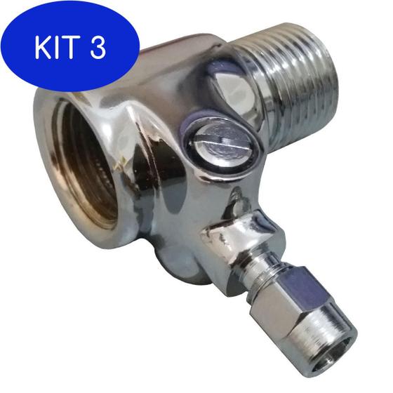 Imagem de Kit 3 Adaptador 1/2 Filtro Purificador Água Compatível