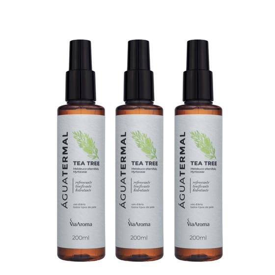 Imagem de Kit 3 Agua Termal Tea Tree Via Aroma 200ml  - Melaleuca