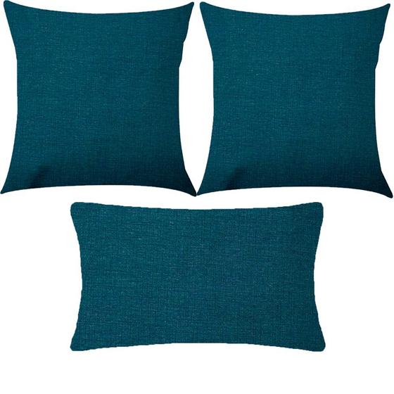 Imagem de Kit 3 Almofadas Composê Liso Verde Escuro Impermeável