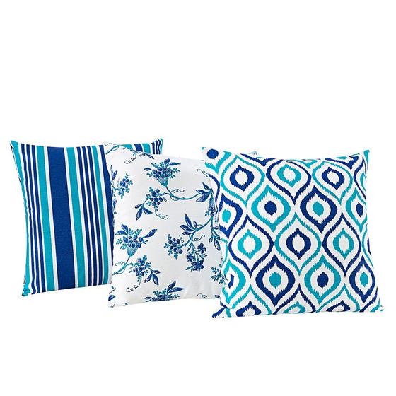 Imagem de Kit 3 Almofadas Decorativas 40cm com Tecido Flamê ul