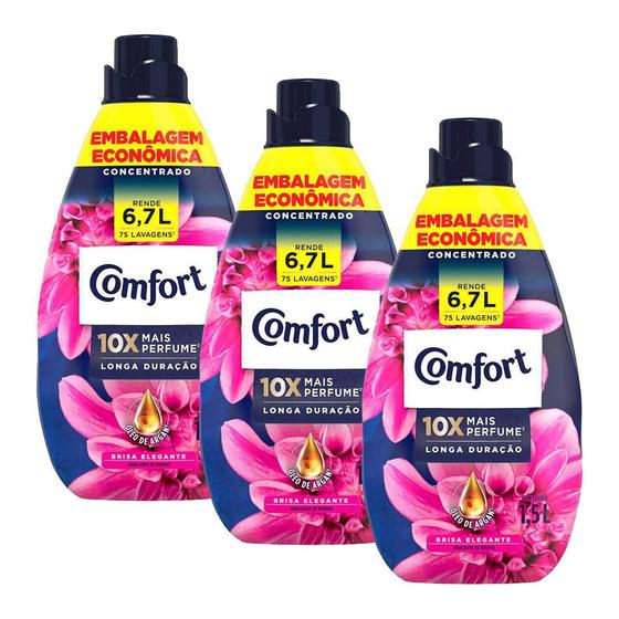 Imagem de Kit 3 Amaciantes Concentrados Comfort Brisa Elegante 1,5L cada