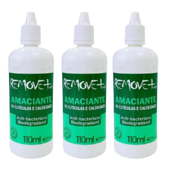 Imagem de Kit 3 Amaciantes De Cutícula E Calosidades 110Ml Remove Mais