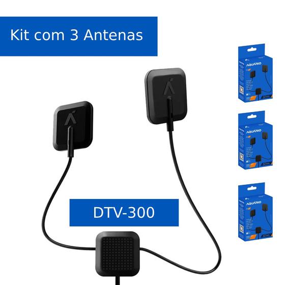 Imagem de Kit 3 Antenas Internas Invisível Tipo Y Aquário - DTV-300