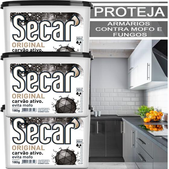 Kit 3 Anti Fungo Mofo Odor Desumidificador Armários Cozinha Menor preço em Kit 3 Anti Fungo Mofo Odor Desumidificador Armários Cozinha