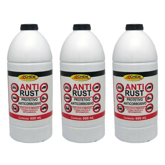 Imagem de Kit 3 Anti Rust 900ml - Allchem+ Convertedor Ferrugem 900ml