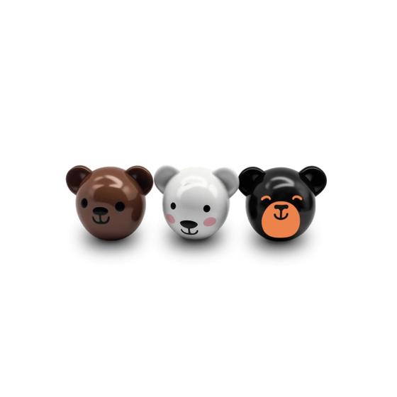 Imagem de Kit 3 Apontadores com Deposito Ursinhos Escolar Leo&Leo