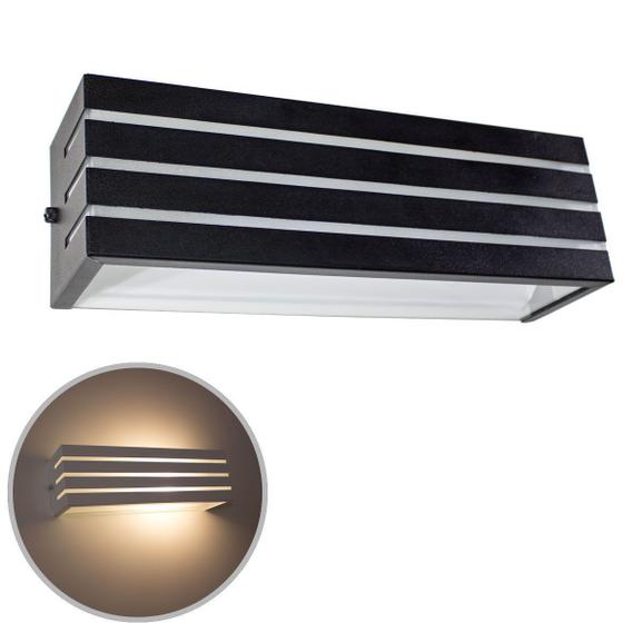 Kit 3 arandelas frisada 30cm para lâmpada e27 luminária preta st731 Menor preço em Kit 3 arandelas frisada 30cm para lâmpada e27 luminária preta st731