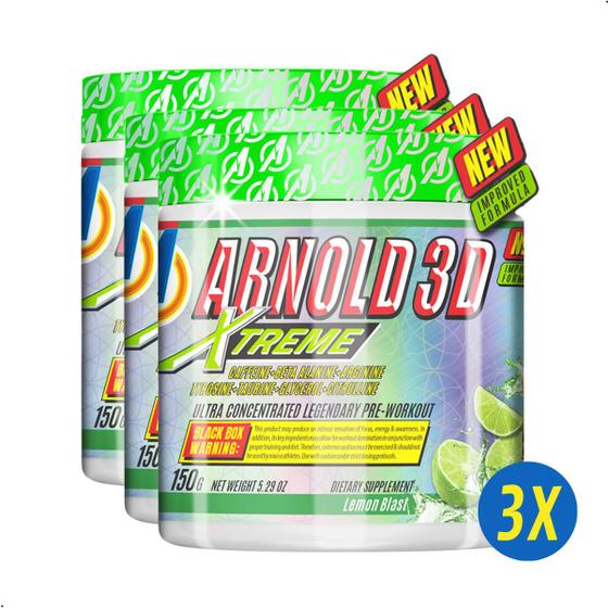 Imagem de Kit 3 Arnold 3D Extreme 150g Arnold Nutrition