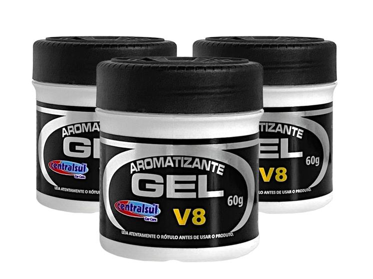 Imagem de Kit 3 Aromatizante Gel V8 60g Centralsul