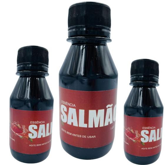 Imagem de kit 3 Atrativo Essência Pesca Salmão 100ml Para Rio e Mar