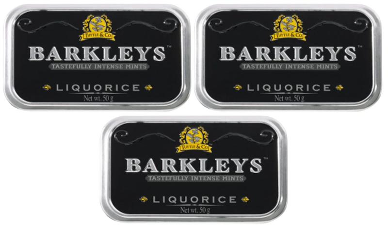 Imagem de KIT 3 BALA BARKLEYS LIQUORICE Pastilhas Sabor Alcaçuz 50g