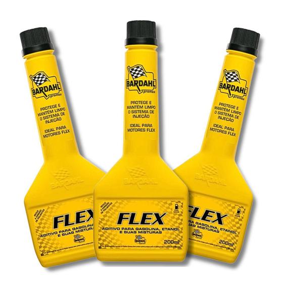 Imagem de Kit 3 Bardahl Flex Aditivo P/ Combustível Motores Flex 200ml
