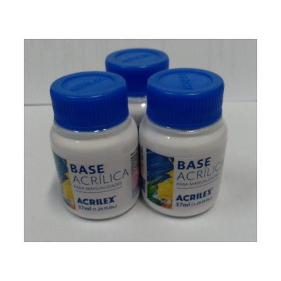 Imagem de Kit 3 Base Acrilica para Artesanato Acrilex 37ml 03440