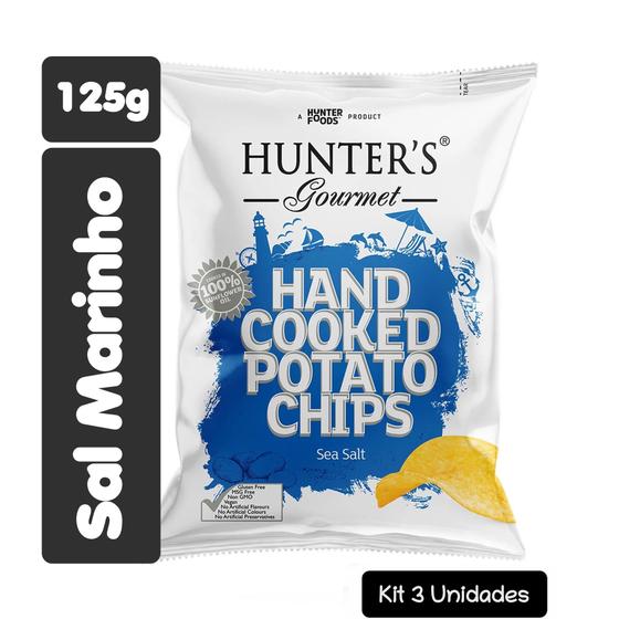 Imagem de Kit 3 Batata frita sabor Sal Marinho 125g Hunter's Gourmet