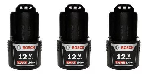 Imagem de Kit 3 Baterias De Lítio Para Parafusadeira Bosch GBA 12V
