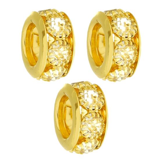 Imagem de Kit 3 Berloques Separadores Strass Cristal Banhado a Ouro 18k