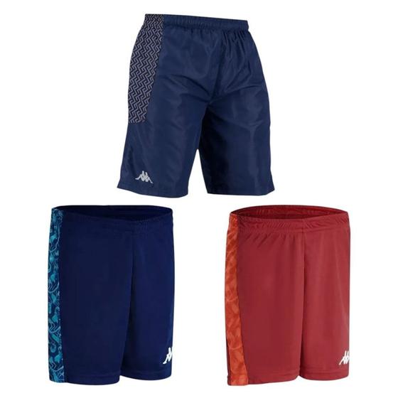 Imagem de Kit 3 Bermudas Kappa Treino Masculina