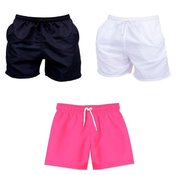 Imagem de Kit 3 Bermudas Masculina Fitness Para Atividades Física Academia E Esportes