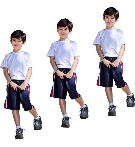 Imagem de Kit 3 Bermudas Short Infantil Tactel