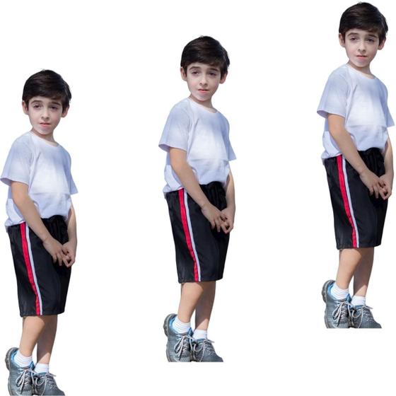 Imagem de Kit 3 Bermudas Tactel Masculino Infantil Praia Verão R 214