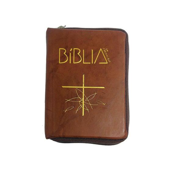 Imagem de Kit 3 Bíblia Sagrada Zíper com Índice 14cm Atacado Revenda