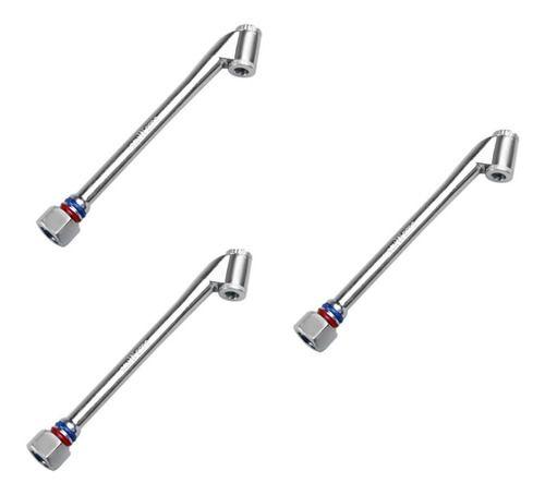 Imagem de Kit 3 Bico De Ar Encher Pneu Com Bocal Duplo E Retençao Original