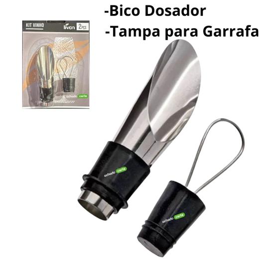 Imagem de Kit 3 Bico Dosador Com Tampa Para Garrafa - 3 Kits
