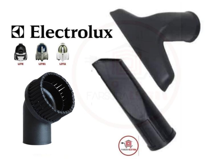 Imagem de Kit 3 Bicos Canto Fresta, Redondo Escova e Estofado para Aspirador de Pó Electrolux Lite