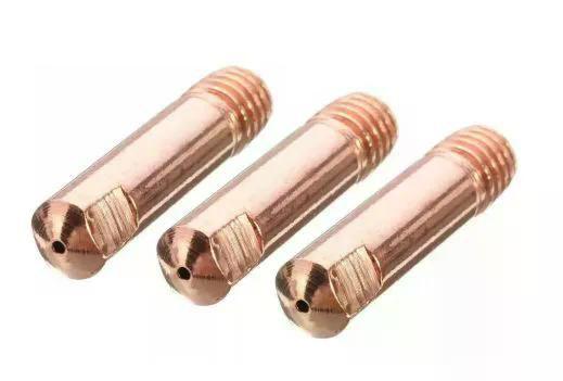 Imagem de Kit 3 Bicos De Contato Para Tocha Mig M6x25 0,9mm 15AK 24KD