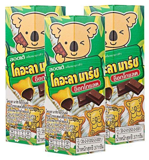 Imagem de kit 3 BISCOITO KOALA COM RECHEIO CHOCOLATE LOTTE 37g
