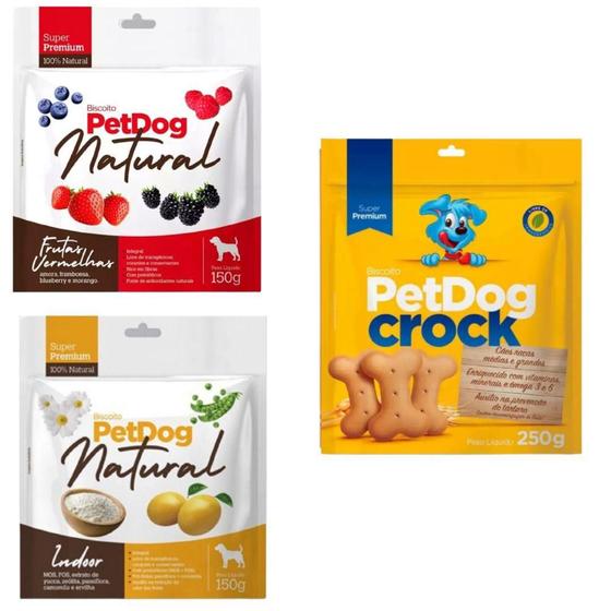 Imagem de Kit 3 Biscoitos Naturais Super Premium Para Cachorros - 250G