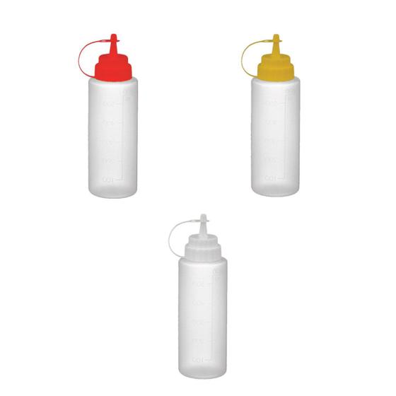 Imagem de Kit 3 Bisnagas de Plástico Flexível Profissional 600ml