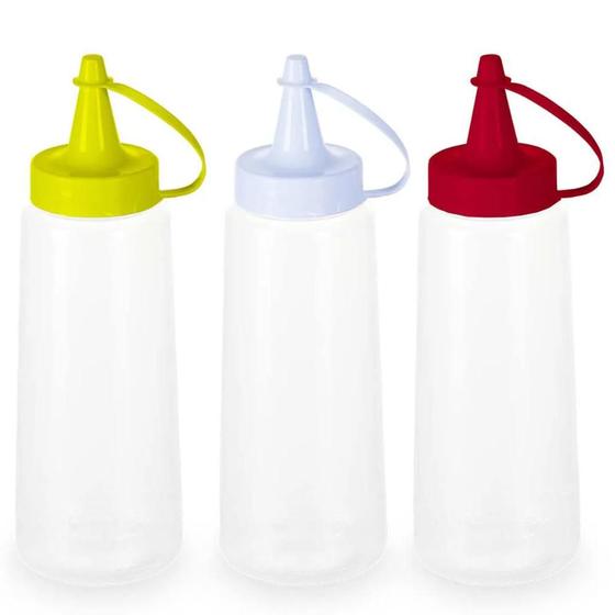 Kit 3 Bisnagas Plásticas para Molhos 250ml Plasvale Maionese Menor preço em Kit 3 Bisnagas Plásticas para Molhos 250ml Plasvale Maionese