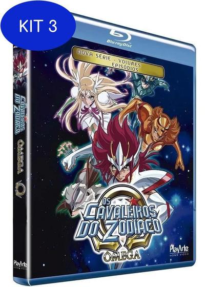 Imagem de Kit 3 Blu-Ray Os Cavaleiros Do Zodíaco Ômega Vol.2 Episódios 13-27